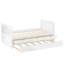 Lit plateforme simple avec tiroirs et lit gigogne, lit de jour en bois massif, sans sommier-1215095076