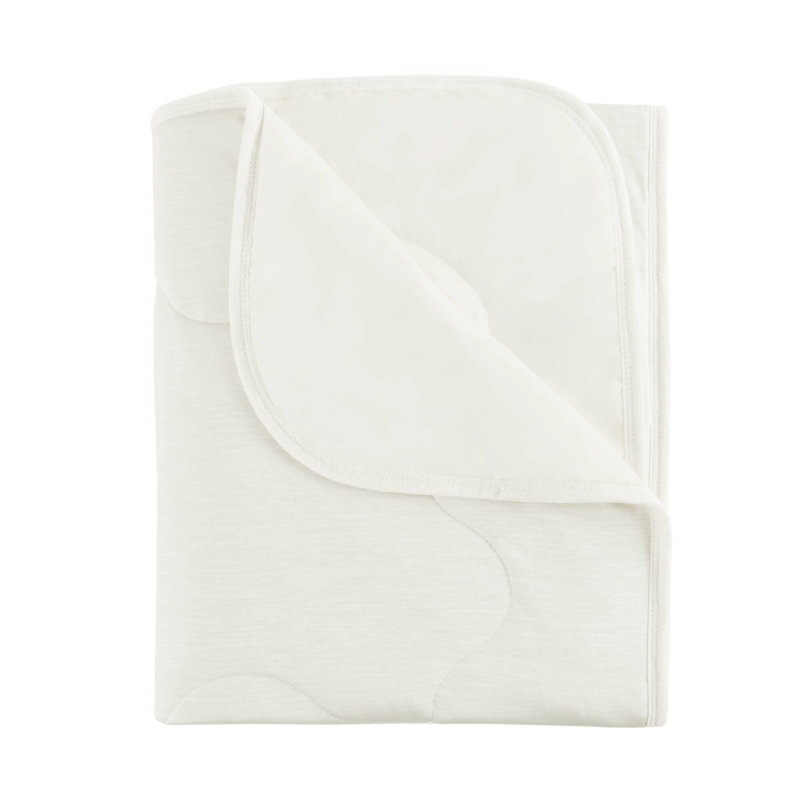Ivory Lightweight Cooling Knit Throw Blanket