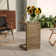C-shape end table  Brown