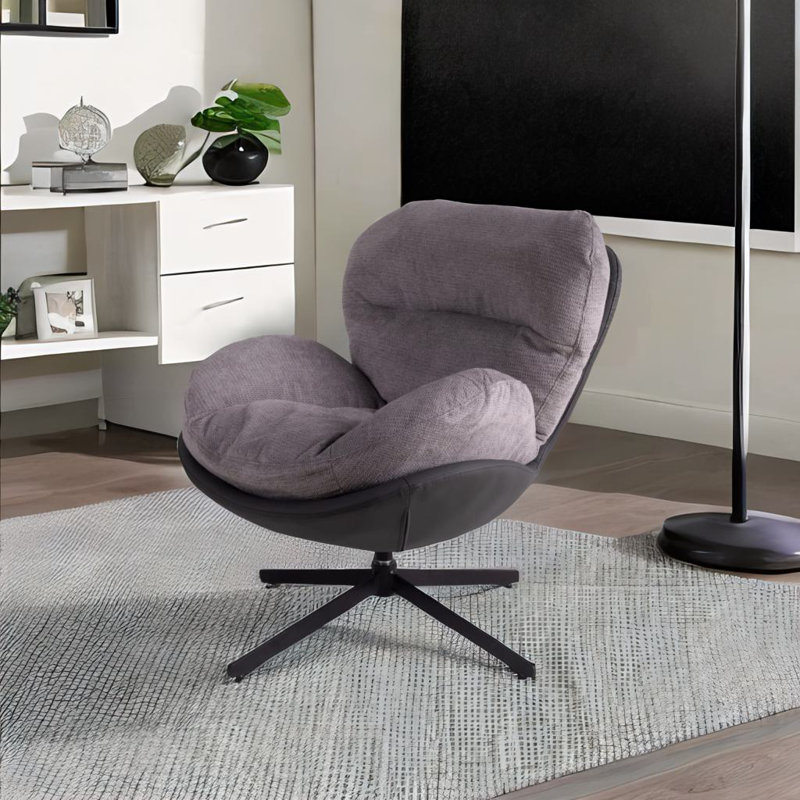 Chaise de bureau pivotante à 360 °, Gris clair