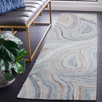 Tapis abstrait beige / bleu Abstract 147