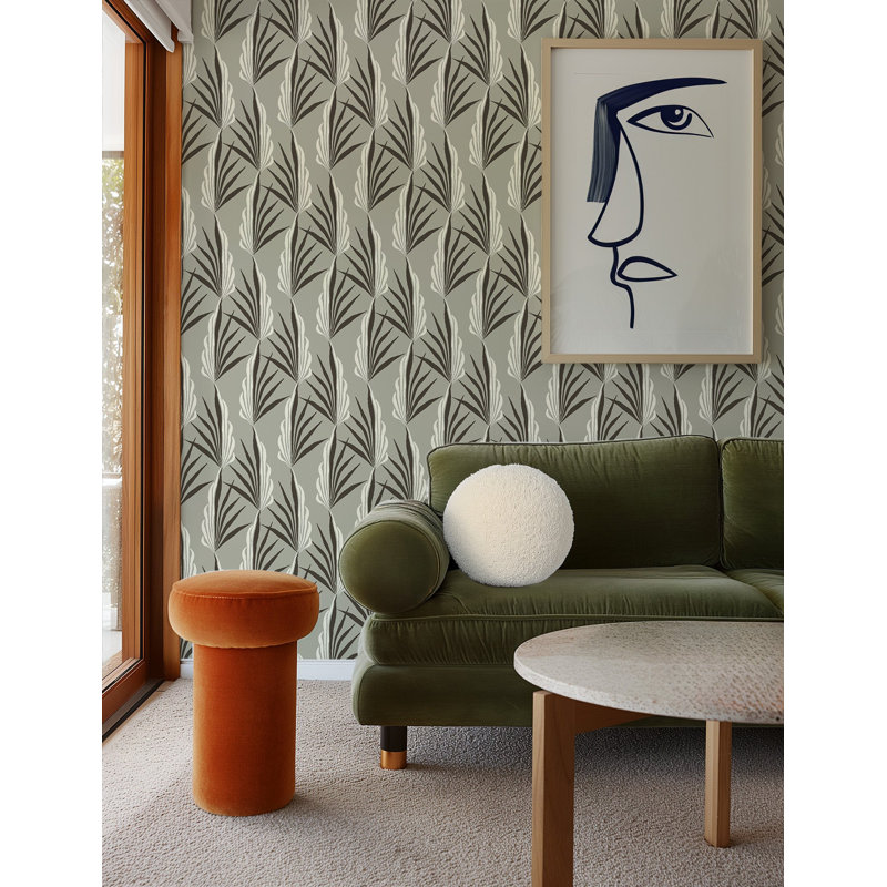 Areca Palm - Warm Gray Wallpaper