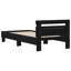 Bed Frame With LED Lights Black Oak Engineered Wood