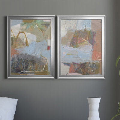 Minim I - 2 Piece Single Picture Frame Painting Set on Canvas