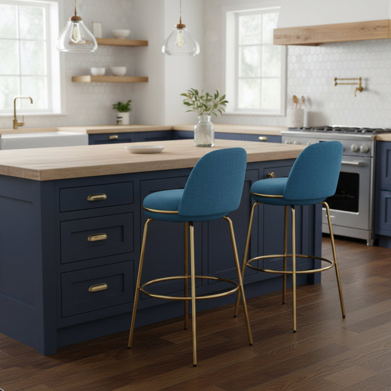 Ensemble de 2 tabourets de bar Roomfitter Rio Claro, Bleu