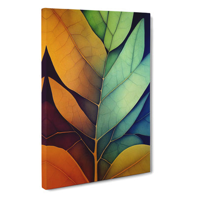 Leaves In Colour No.2 - Wrapped Canvas Print