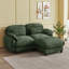 Canapé d'angle en chenille avec pouf amovible-669412283