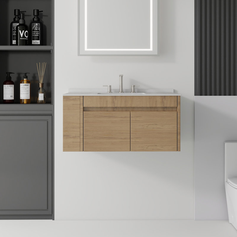 Meuble-lavabo flottant avec lavabo