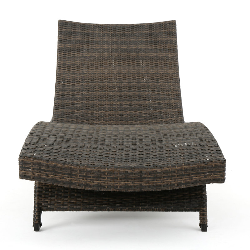 Chaise longue inclinable Blaise, Mélange de bruns, 1