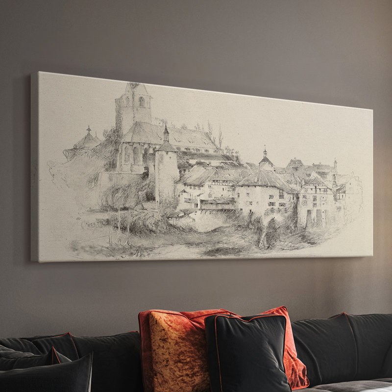 Abstrait, série CMX-III, toile tendue avec châssis, prête à être accrochée, 12" H x 30" W