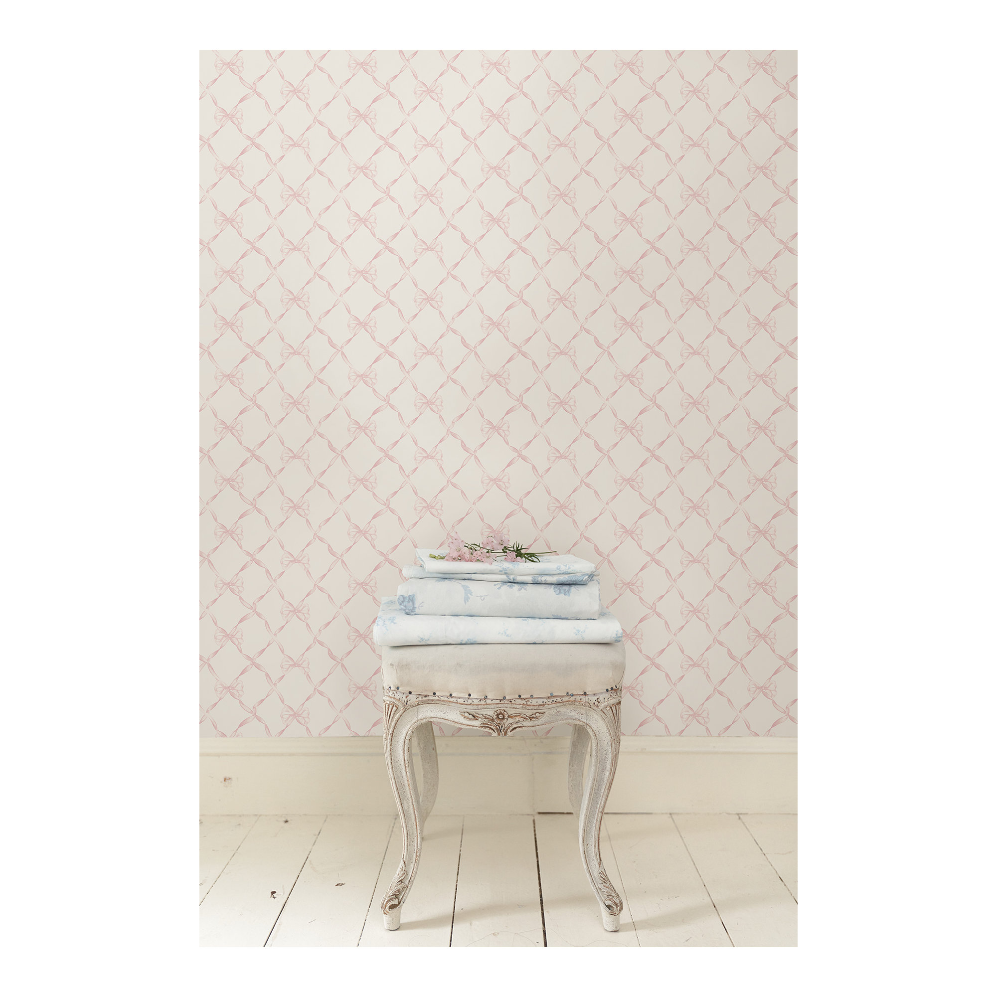 Baby Bow Peel & Stick Wallpaper Roll, Pink