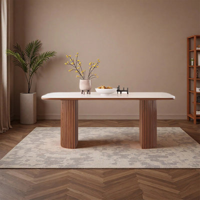 Simple, retro and fashionable dining table