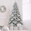 Arbre de Noël artificiel à charnière enneigé 7 pi, 1514 pointes réalistes en PE + PVC, arbre de Noël enneigé avec base en métal-1363835051-1363835044