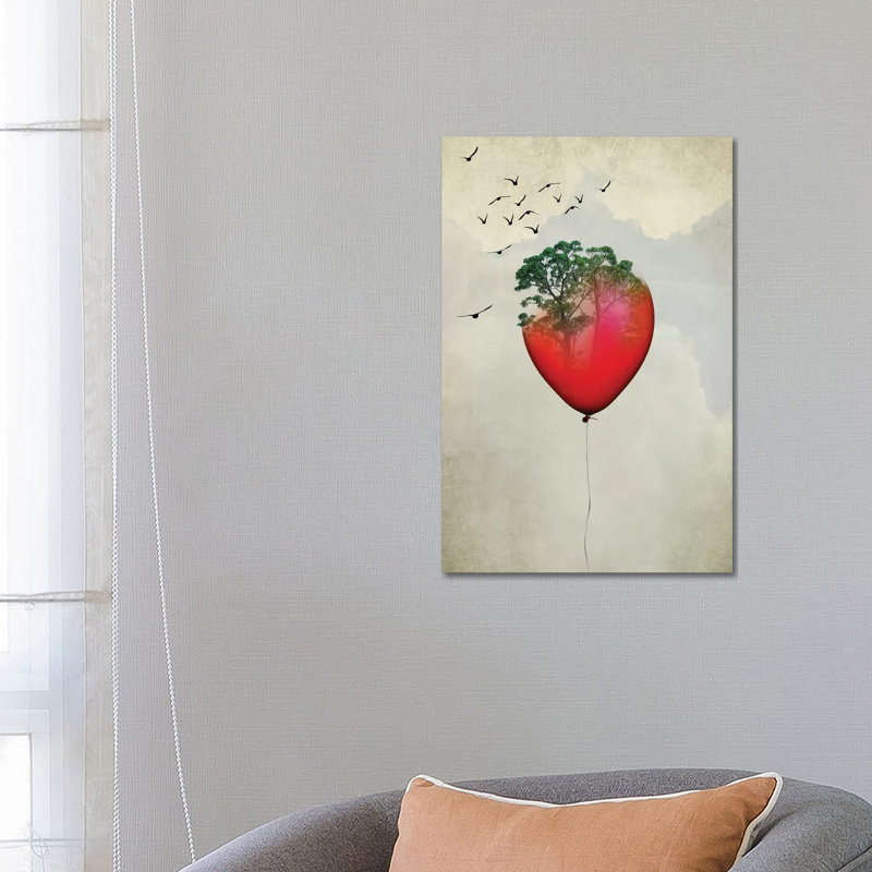 Red Balloon by Amy & Kurt Berlin - Wrapped Canvas Print, 66.04 cm H x 45.72 cm W x 1.91 cm D