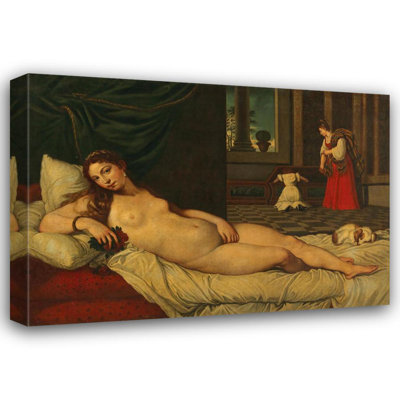 "The Venus of Urbino" by  MuseumPrints - Gallery Wrap Canvas Wall Art