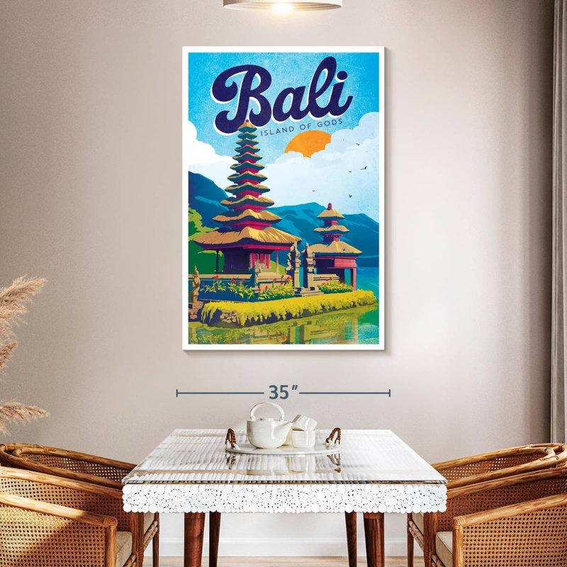 Bali Bali, affiche rétro, H 51 po x l 34 po