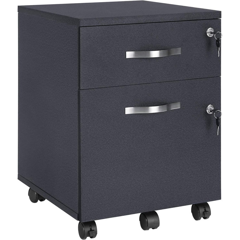 Rubianna 2 Drawer Filing Cabinet, Grey