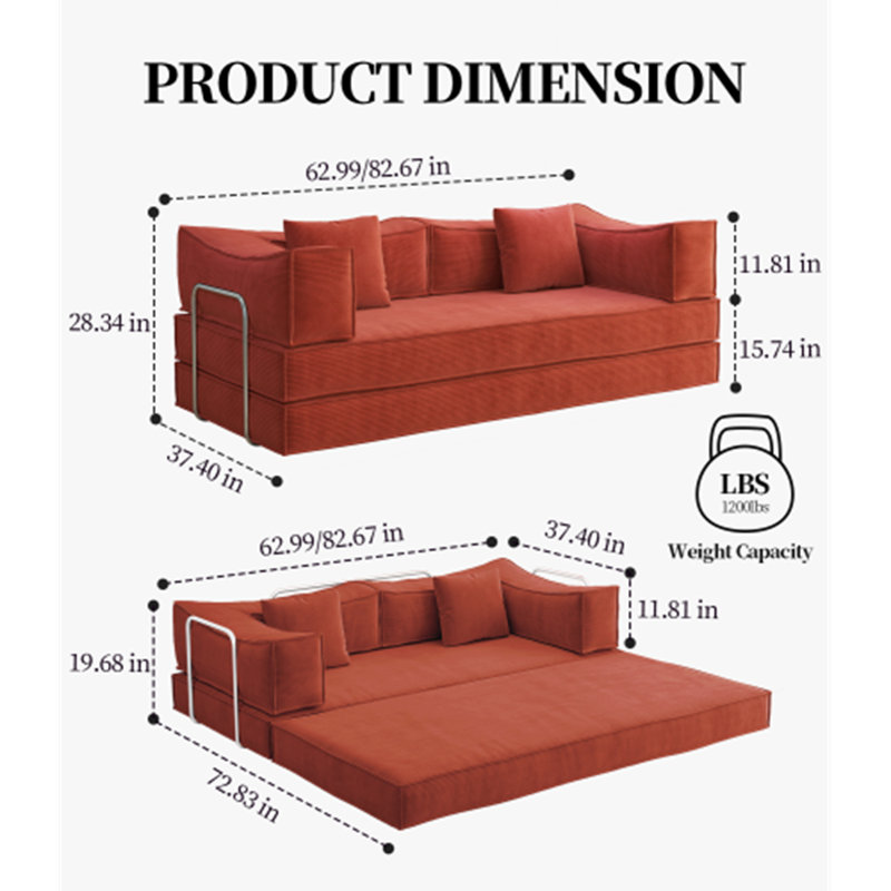 convertible pudding block sofa
