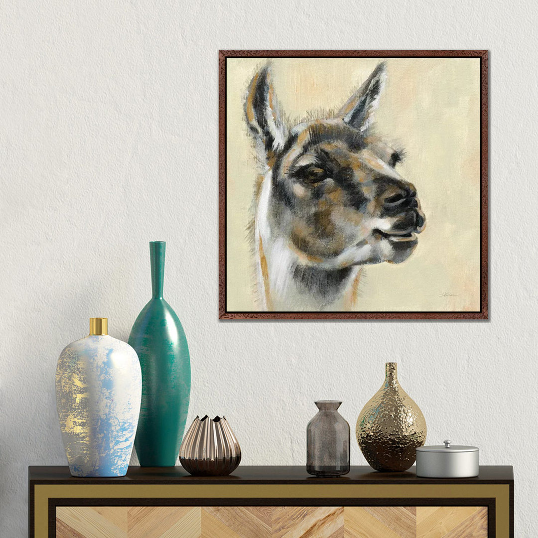 Llama Portrait by Silvia Vassileva - Gallery-Wrapped Canvas Giclée on Canvas