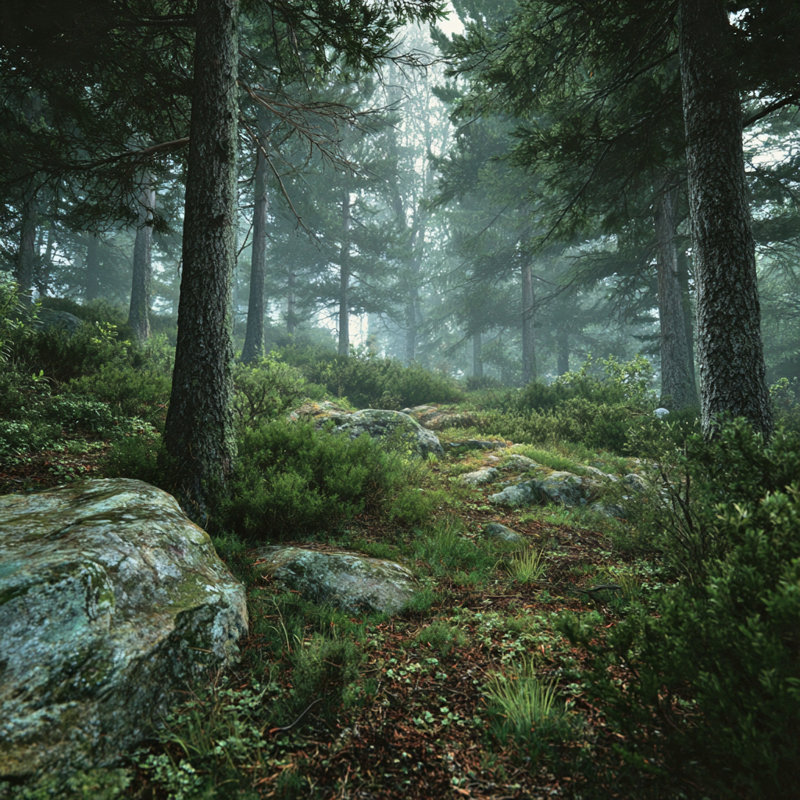 «Forest Awakening», art mural sur toile, H 20 po x l 20 po