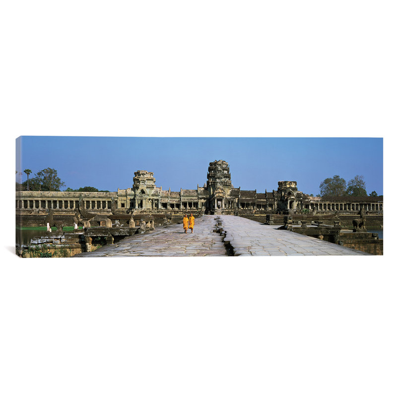 « panoramique angkor hypoallergique cambodge », reproduction de photo sur toile, H 20 po x l 60 po x P 1,5 po