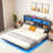 Upholstered Platform Storage Bed with LED Lights-1644249538-1644249564