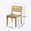 Ensemble de 2 chaises de salle à manger d'extérieur, chaise d'appoint en bois pour patio