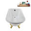 Baignoire sur pattes 62 ", plateau, bonde, pattes 62" Streamline-101628985-102218225