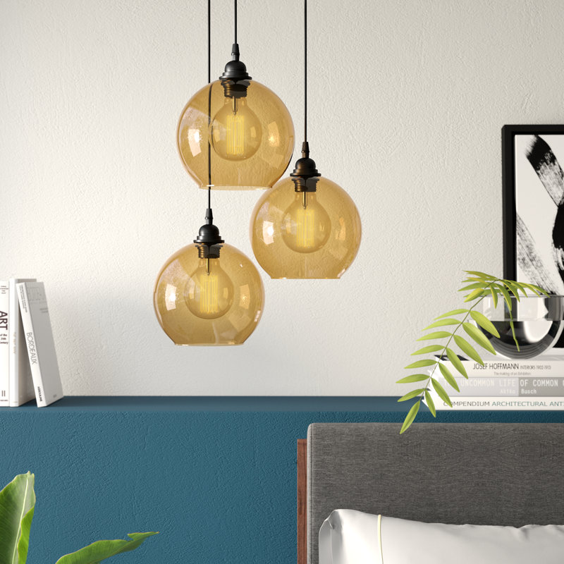 Rueter 3 - Light Black Cluster Pendant