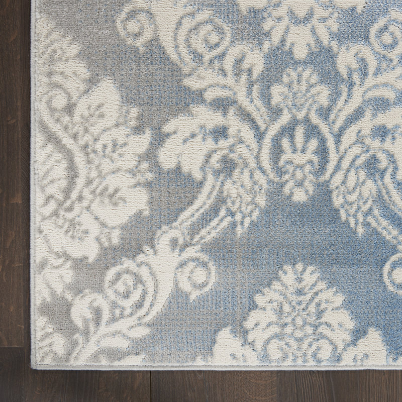 Tapis floral ivoire Rheba, Rectangle 5 pi 3 po x 7 pi 3 po