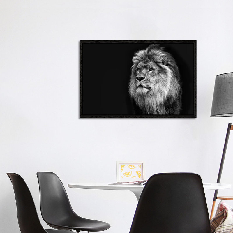 Majestic In Black & White by David Gardiner - Print on Canvas, 101.6 cm H x 66.04 cm W, Black Framed