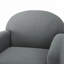 Chaise pivotante moderne avec rotation à 360 degrés et sièges à ressorts moelleux, tissu durable semblable au chanvre pour plus de confort et de style