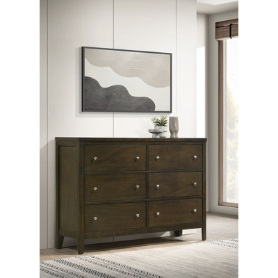 Lise 6-drawer Dresser Cabinet Dark Cocoa
