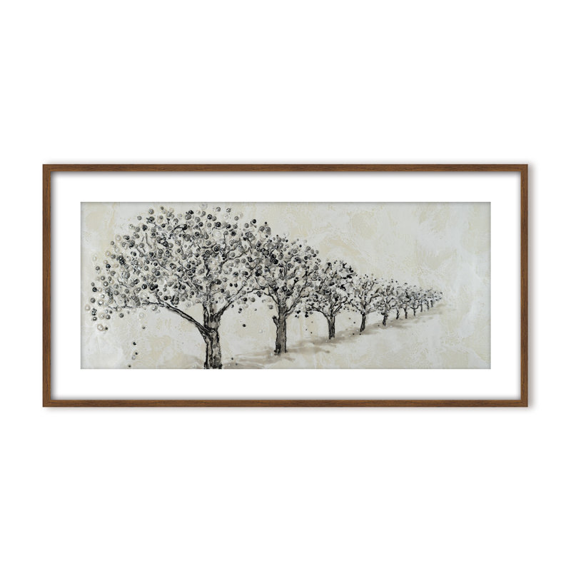 Nature Inspired "Echoes of the Forest" Canvas Wall Art By Karen Biery, 8" H x 16" W, Framed Print, Beige