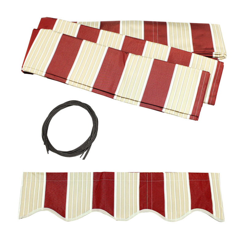 Tissu de remplacement pour auvent rétractable ALEKO, Onyx noir, l 10 pi x P 8 pi
