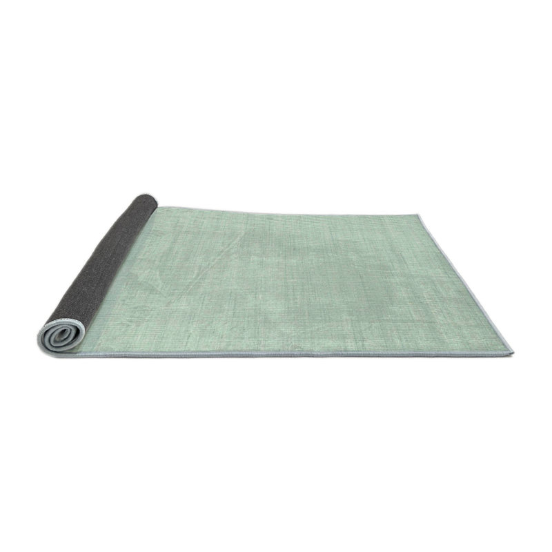 Tapis de zone vert contemporaine, Rond 6 pi
