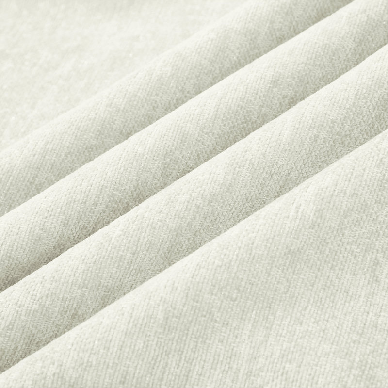 Canapé modulaire classique en U en chenille 4 places avec accoudoirs évasés, jupe à volants et repose-pieds mobile - beige classique