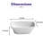 MINIATURE Premium Porcelain Rectangular Bowl, 2.71oz