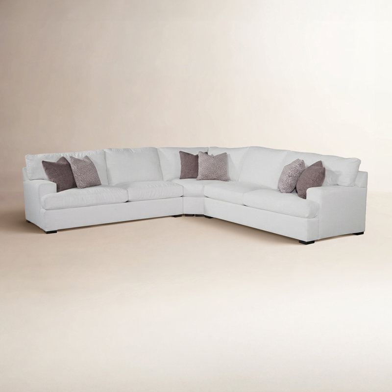 Cambria Three-Piece Wedge Sectional, Basic Gray; 0317-83, Java