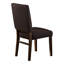 2 chaises d'appoint en bois au fini noyer 2pc, recouvertes d'un tissu brun chocolat pour une salle à manger intérieure luxueuse