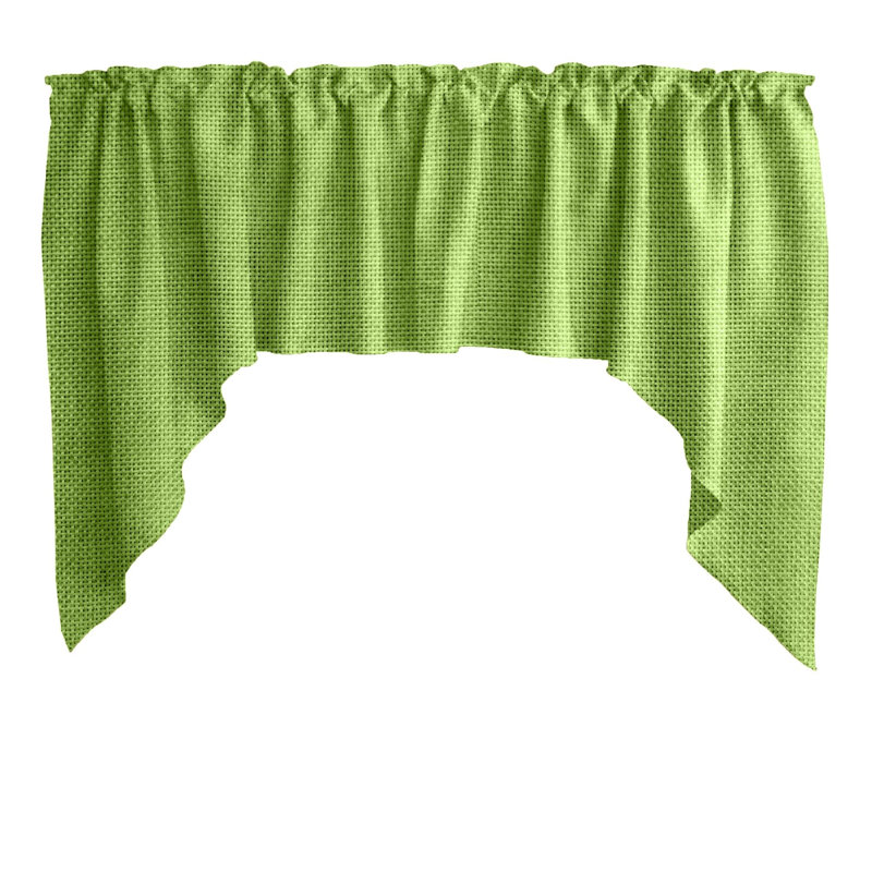 Cantonnière l 72 po Swag, Vert lime
