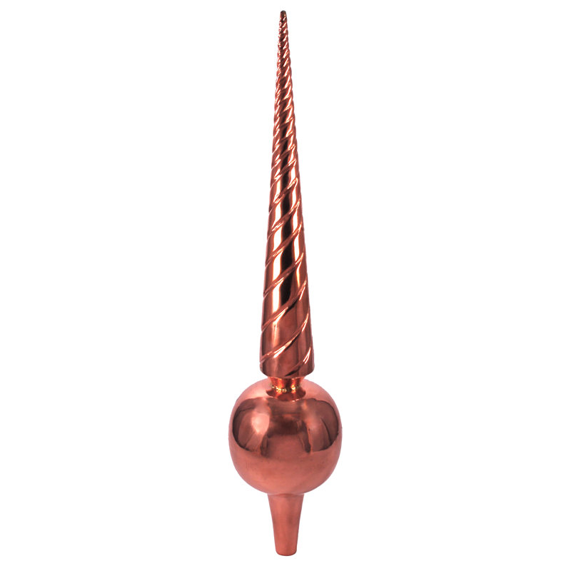 McCurdy Rooftop Finial, 12.5" H x 2.5" W x 2.5" D, Copper