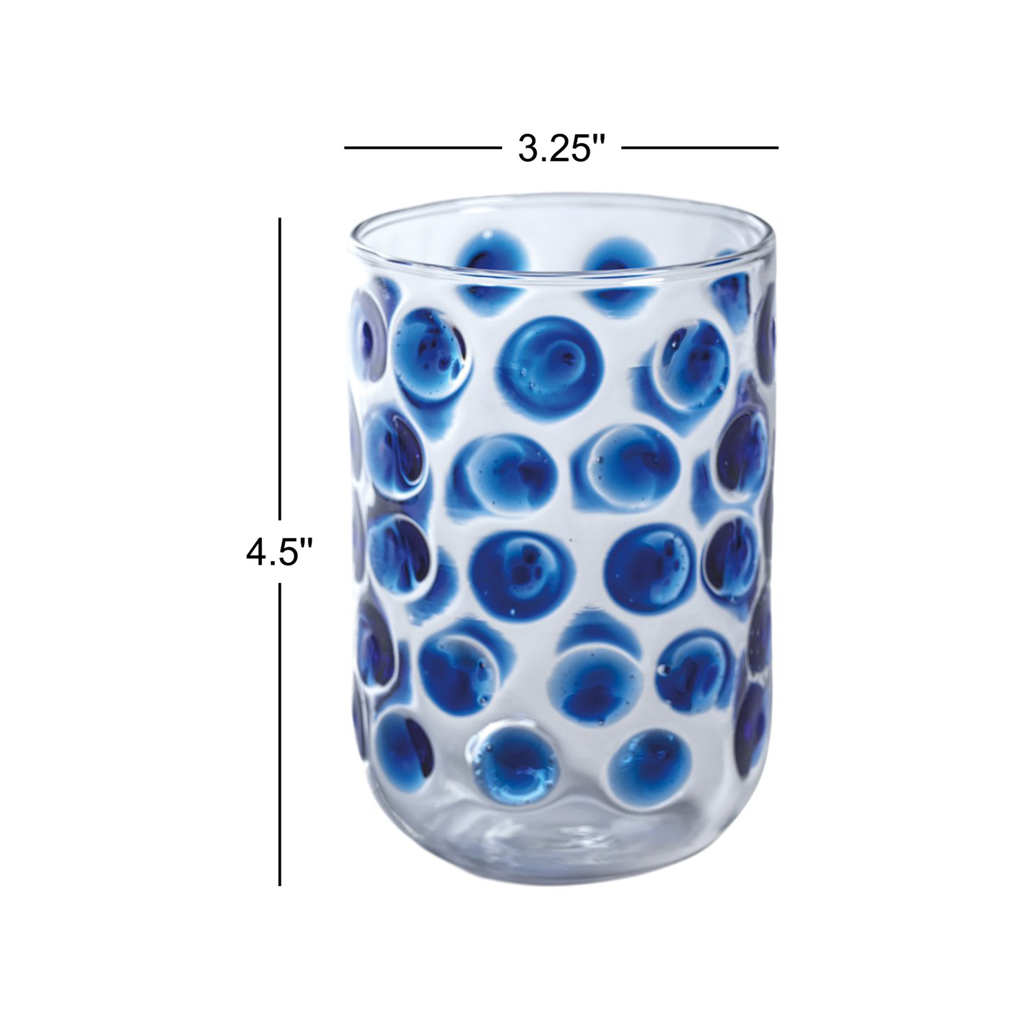 Shelli 15.56oz. Drinking Glass Set, Blue