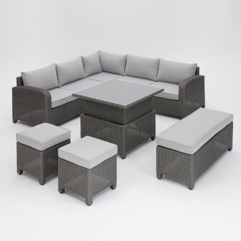 Clontz 9 - Person Garden Lounge Set with Cushions