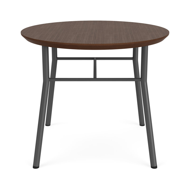 Table de bout ronde Chat Chat, Noyer Riftwood, Gris anthracite
