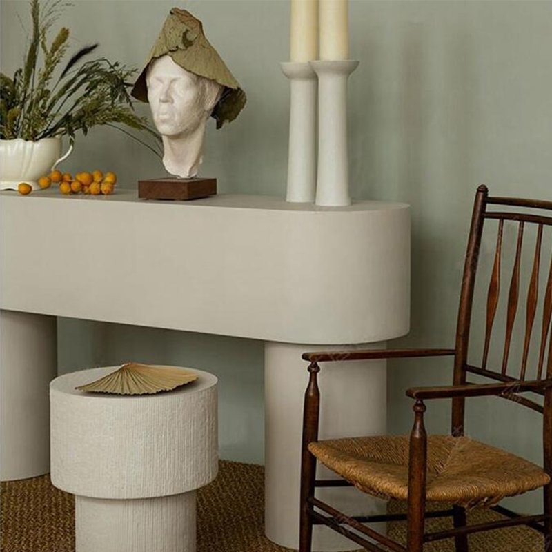 Console Modern Minimalist Art, H 35,43 po x l 39,37 po x P 18,9 po, Blanc
