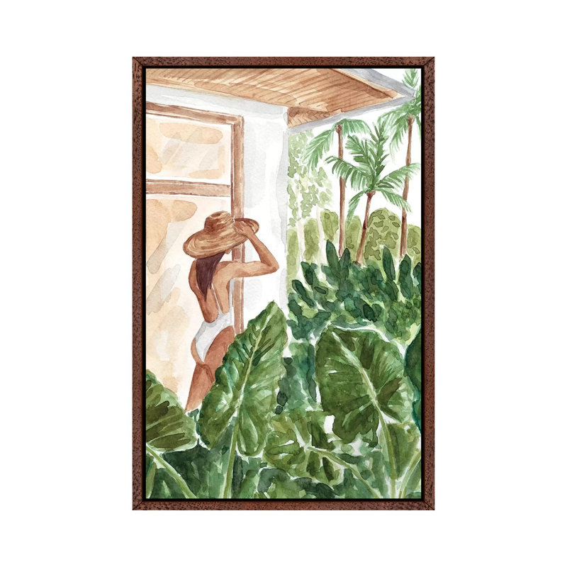Woke Up In The Jungle 1 Piece Wall Art on Canvas, 66.04 cm H x 45.72 cm W, Classic Wood Framed