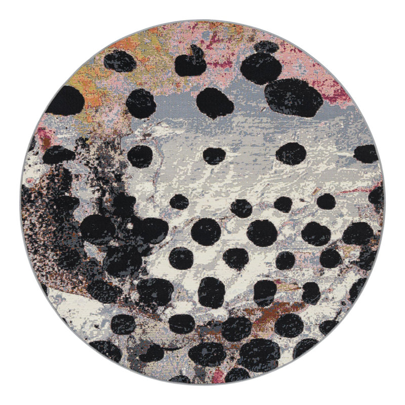 Keazia Indoor/Outdoor Area Rug, Round 6'1"