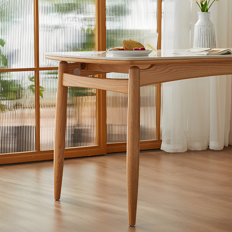 Simple modern rockplate dining table sets, 29.68"H x 62.99"L x 31.49"W
