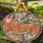 Crochet de porte de bienvenue en chêne Mossy
